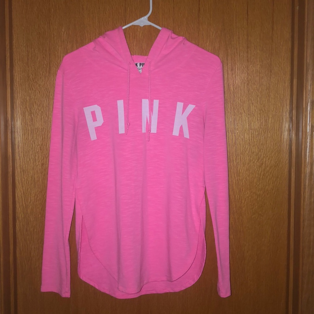 PINK Hooded Long-Sleeve Shirt